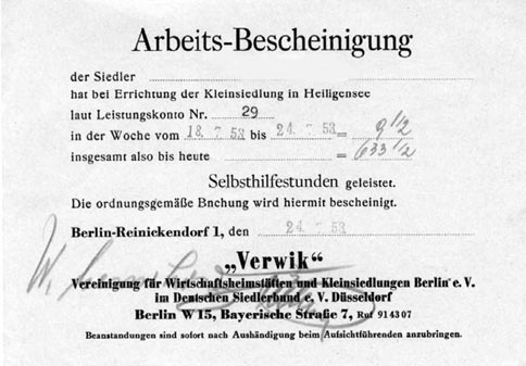 Arbeitsbescheinigung