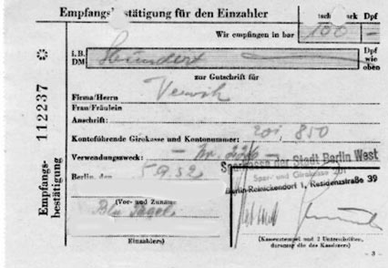 Einzahlschein